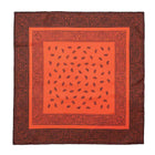 Paisley Orange and Brown Silk Bandana