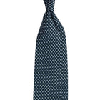 Black Oval Pattern Silk Tie in Como Silk