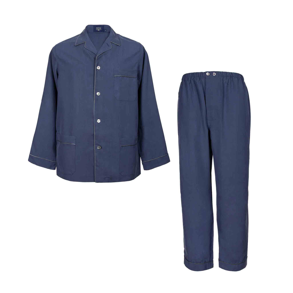 sera fine silk - navy blue silk pajama