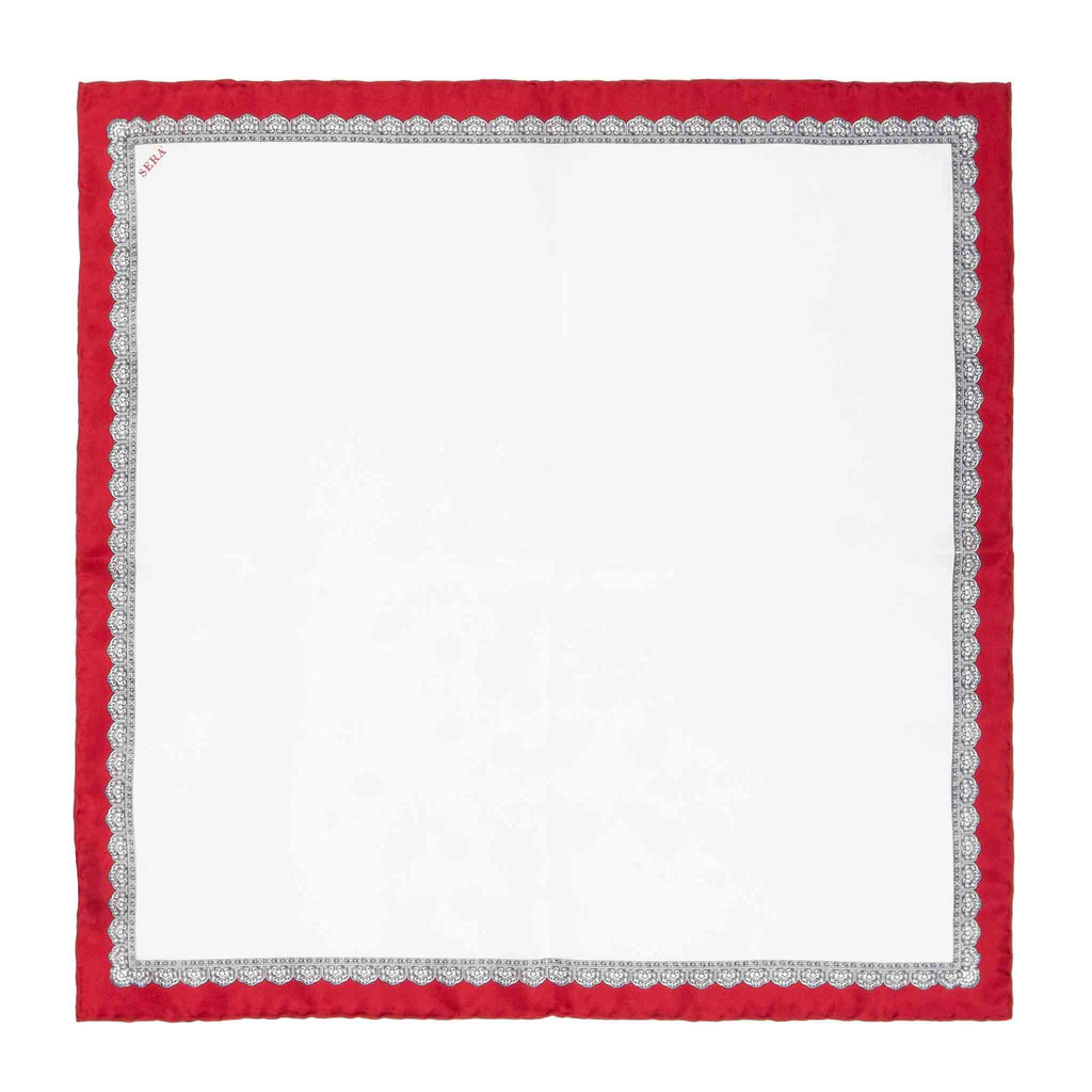 Red Essential Pocket Square Serà Fine Silk