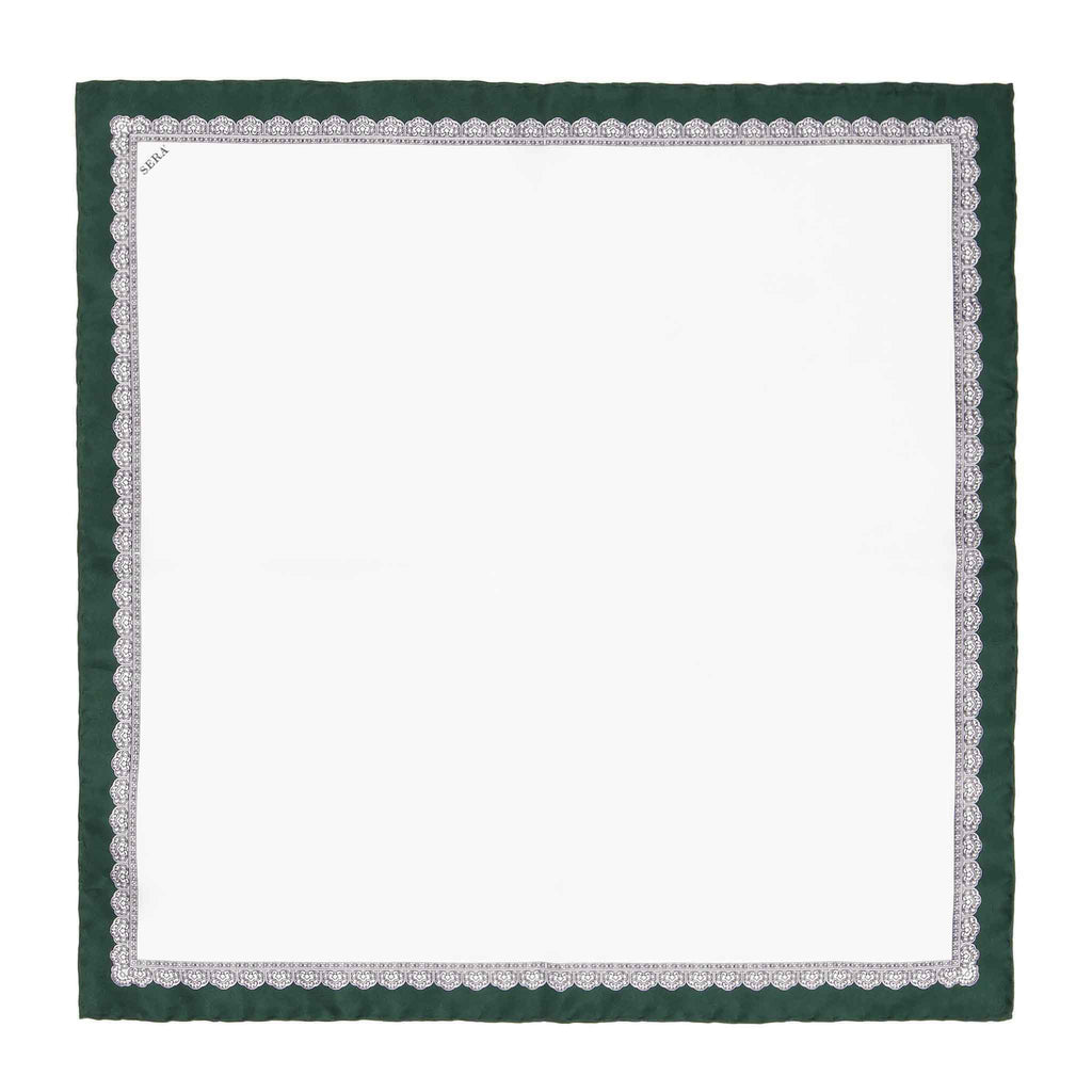 Green Essential Pocket Silk Square - Serà Fine Silk