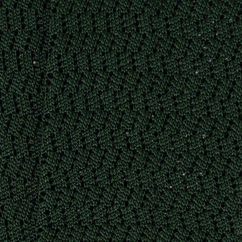 Forest Green Zig Zag V Point Knitted Tie - serafinesilk