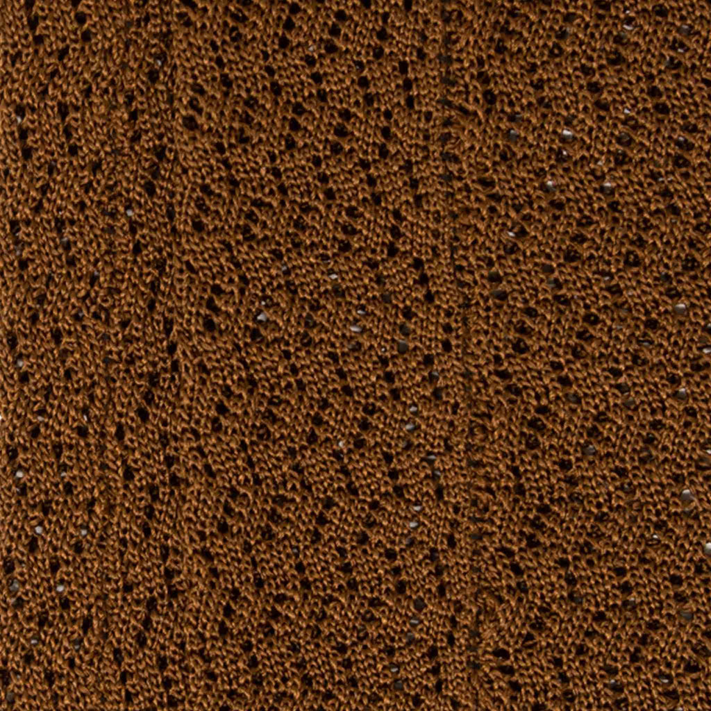 Havana Zig Zag V Point Knitted Silk Tie Serà Fine Silk