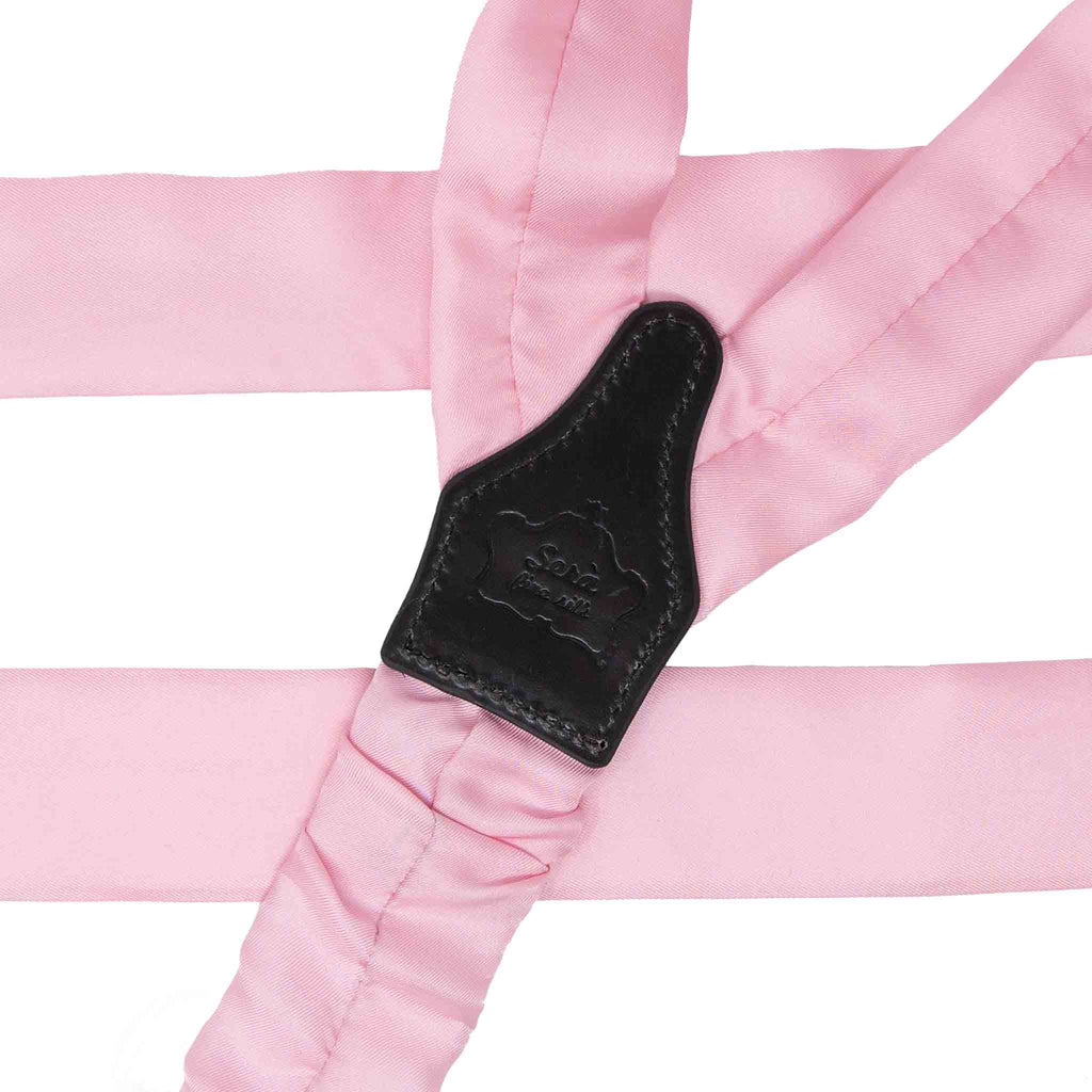 pink silk suspenders - serà fine silk