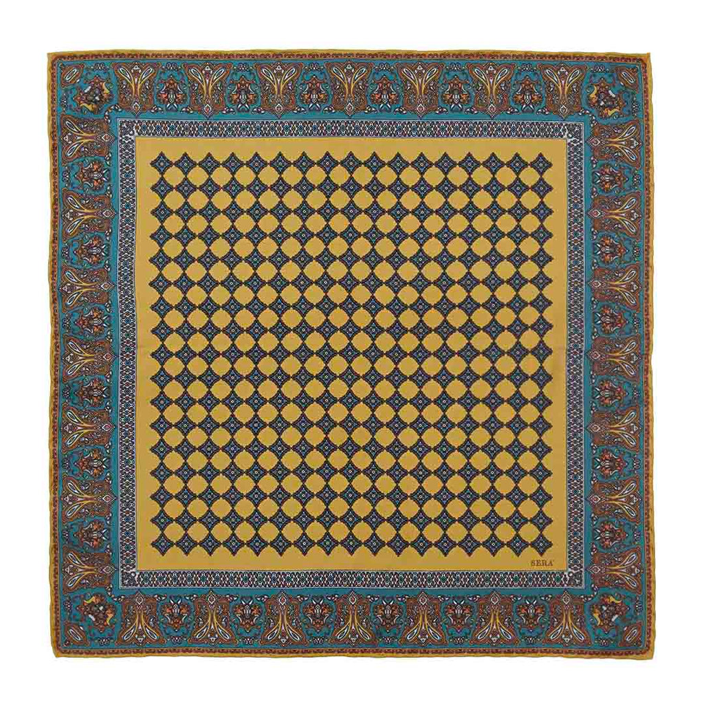 Ravenna Golden Yellow Silk Pocket Square Serà Fine Silk