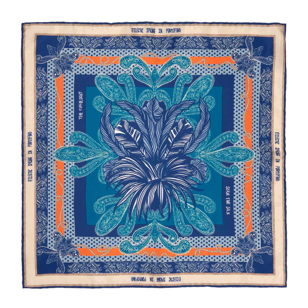 Eclectic Spring in Portofino Silk Pocket Square Serà Fine Silk