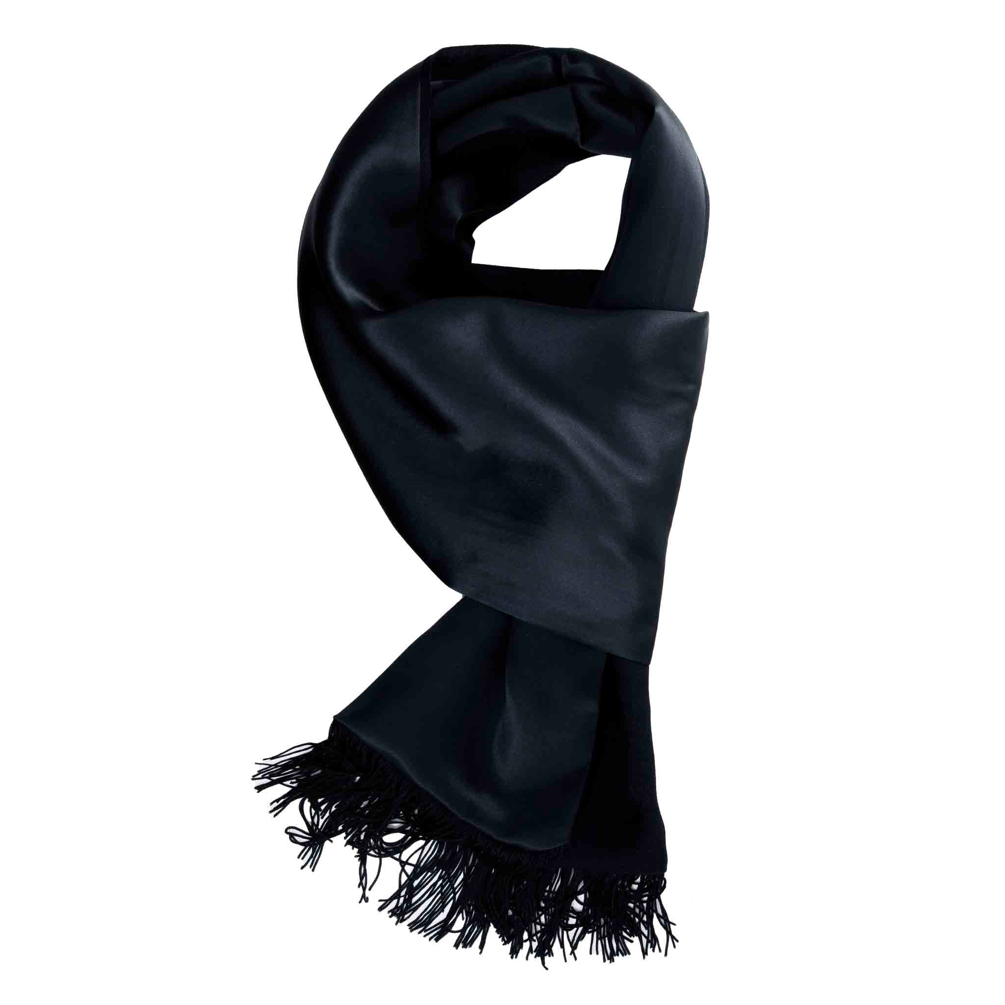 Black Tuxedo Silk Scarf Serà Fine Silk