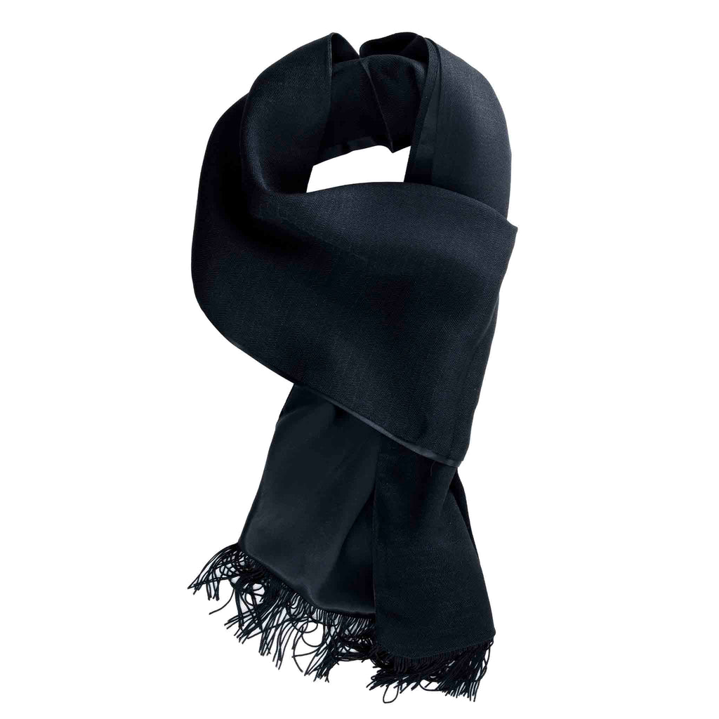 Black Tuxedo Silk Scarf Serà Fine Silk