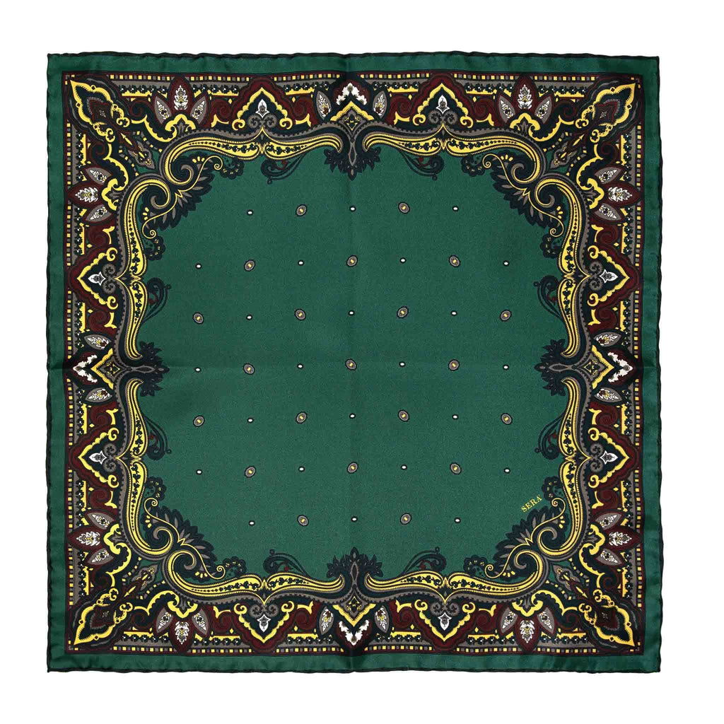 Thyme Franciacorta Pocket Square Serà Fine Silk