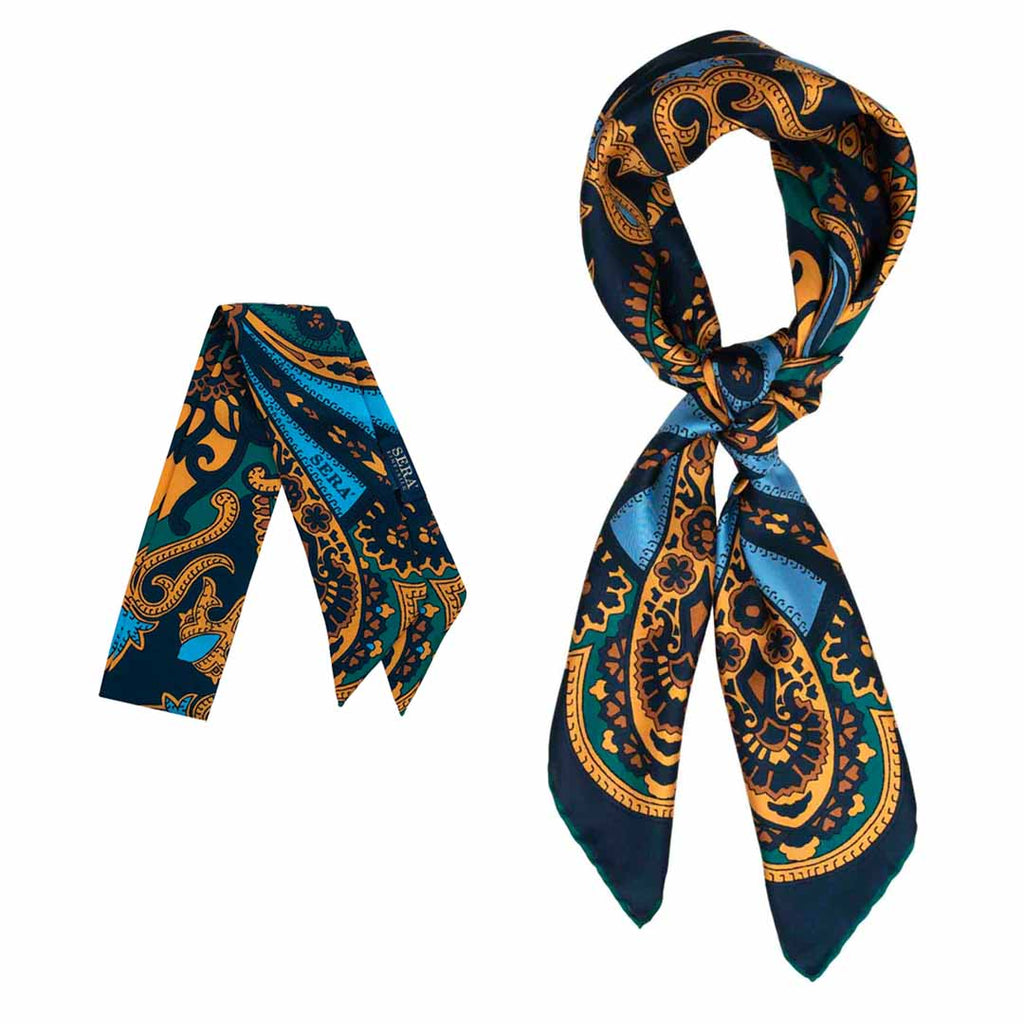 Beatrice Blue & Gold Silk Duo Serà Fine Silk