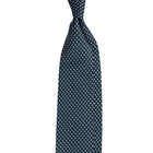 Black Oval Pattern Silk Tie in Como Silk