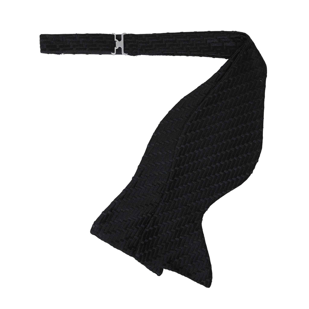 Black Squares Self-Tie Butterfly Bow Tie Serà Fine Silk