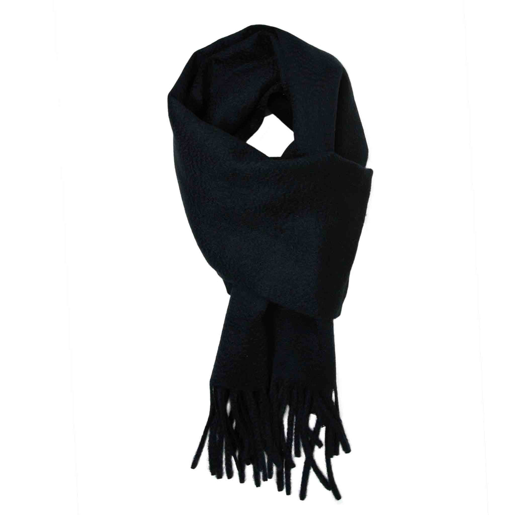 Black Zibellino Cashmere Scarf Serà Fine Silk
