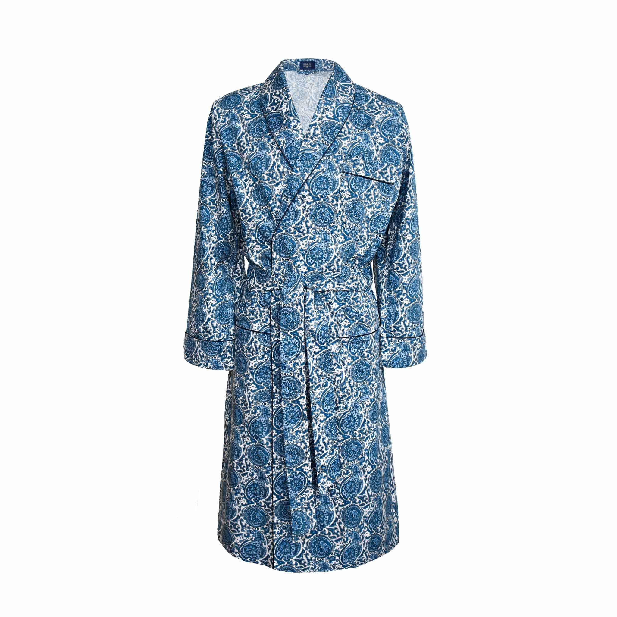 Blue Paisley Cotton Robe