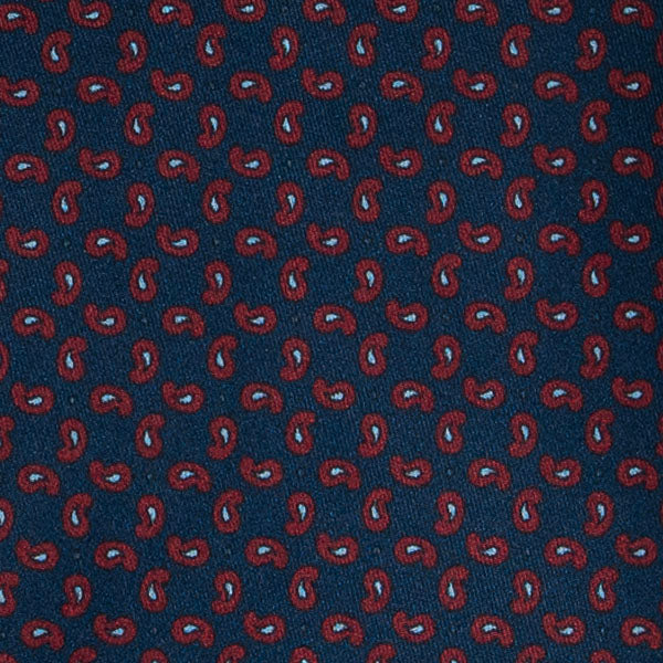 Blue and Red Paisley Silk Tie Serà Fine Silk