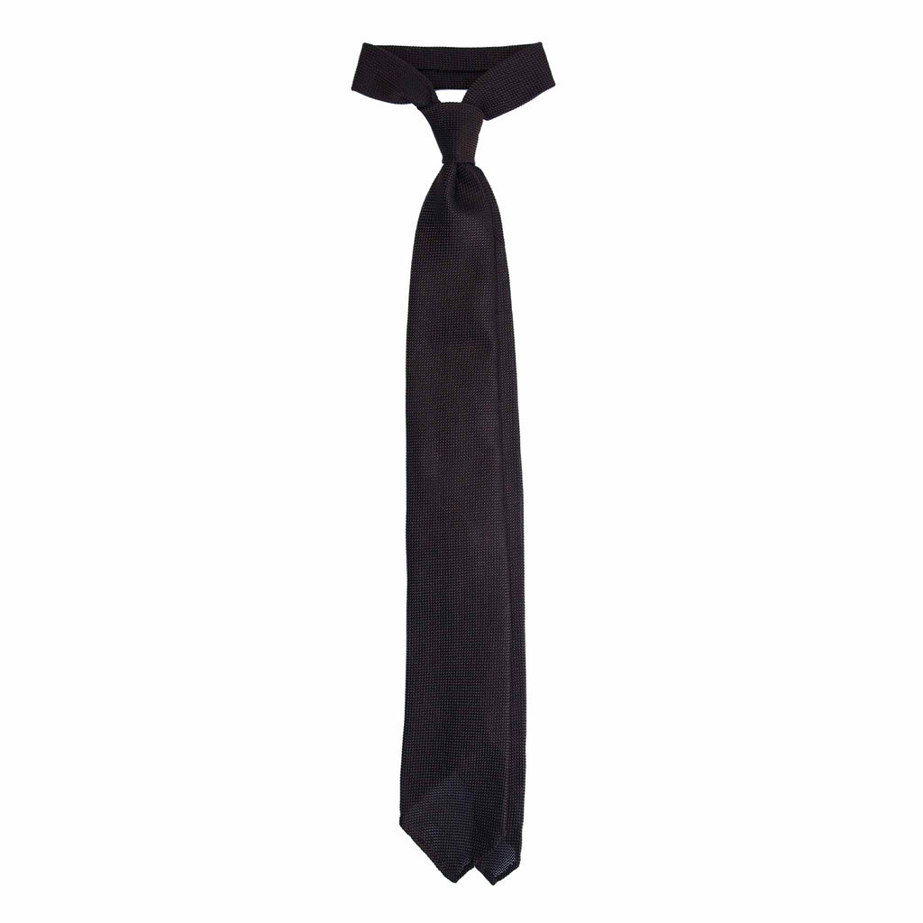 Brown Garza Fine Grenadine Silk Tie Serà Fine Silk