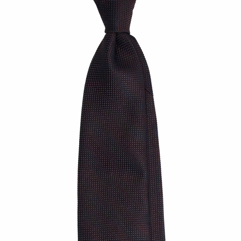 Brown Garza Fine Grenadine Silk Tie Serà Fine Silk