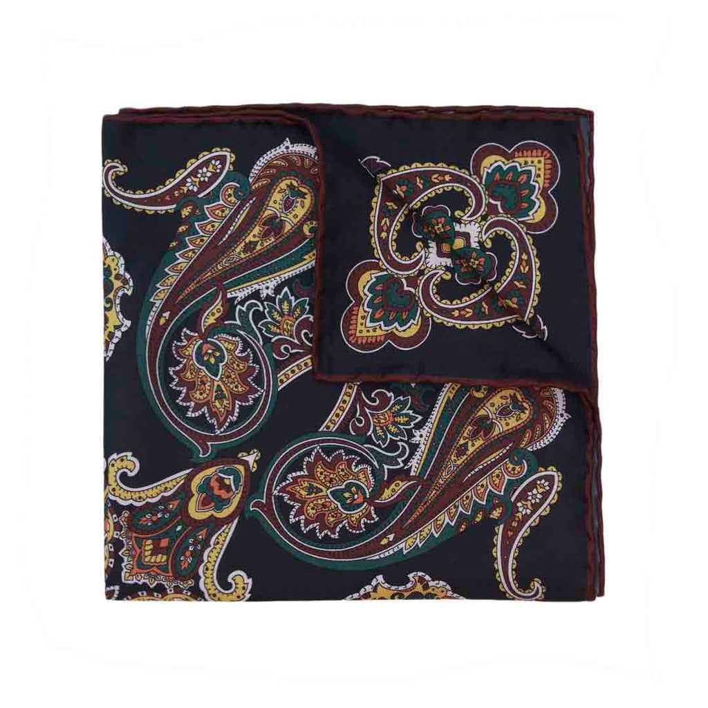 Truffle Nebbiolo Silk Pocket Square Serà Fine Silk