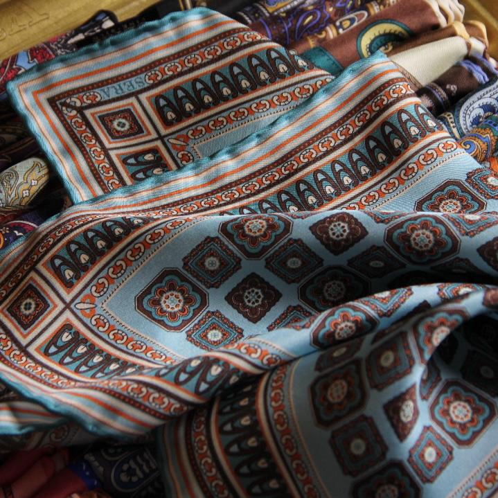 Como Aqua Green Silk Pocket Square Serà Fine Silk