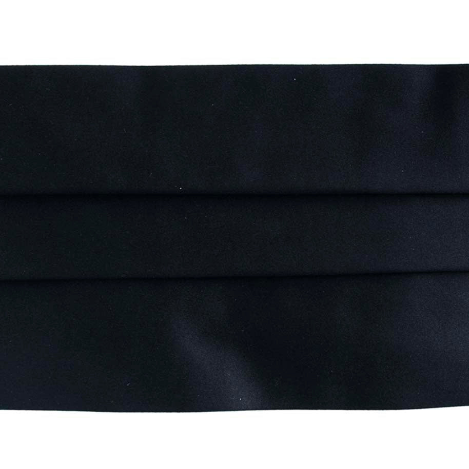 Black Satin Bow Tie & Cummerbund Set Serà Fine Silk