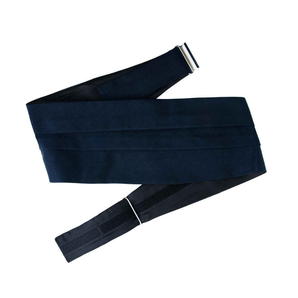 Navy Blue Grosgrain Silk Cummerbund Serà Fine Silk