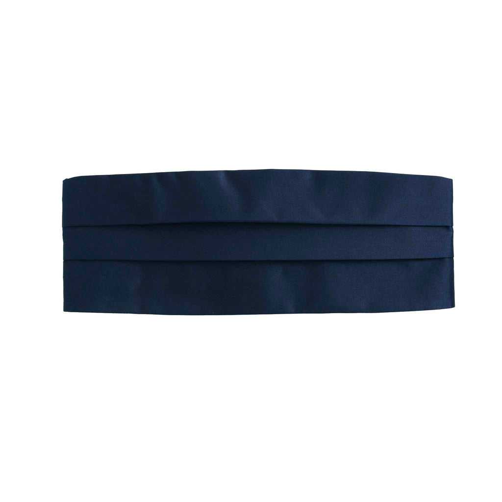 Navy Blue Silk Satin Cummerbund Serà Fine Silk