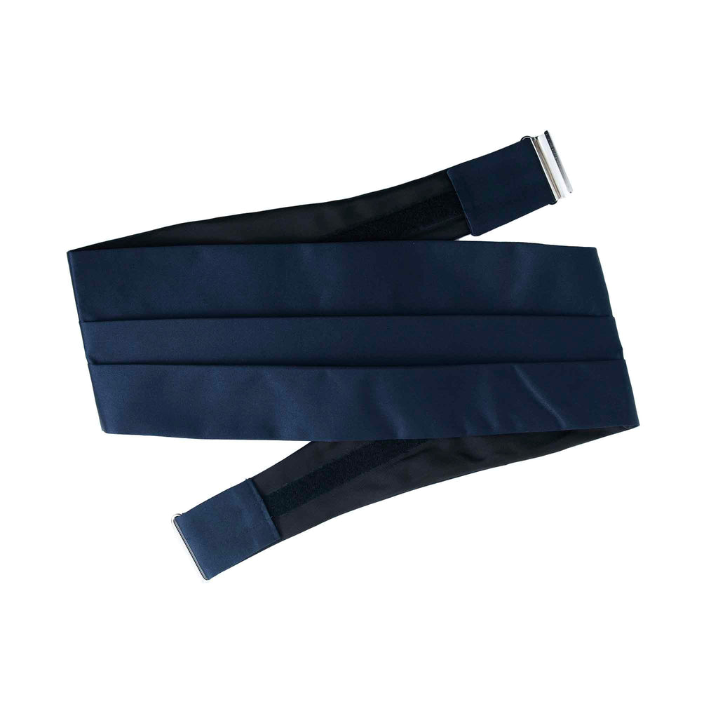 Navy Blue Silk Satin Cummerbund Serà Fine Silk