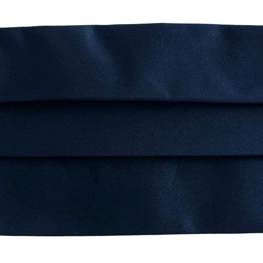 Navy Blue Silk Satin Cummerbund Serà Fine Silk