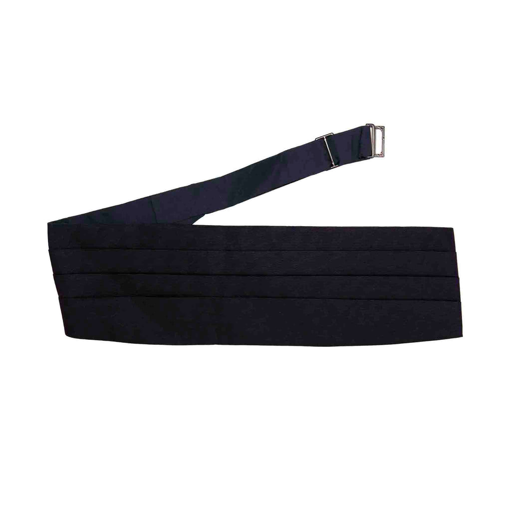 Dark Blue Grosgrain Silk 4 Pleat Cummerbund Serà Fine Silk