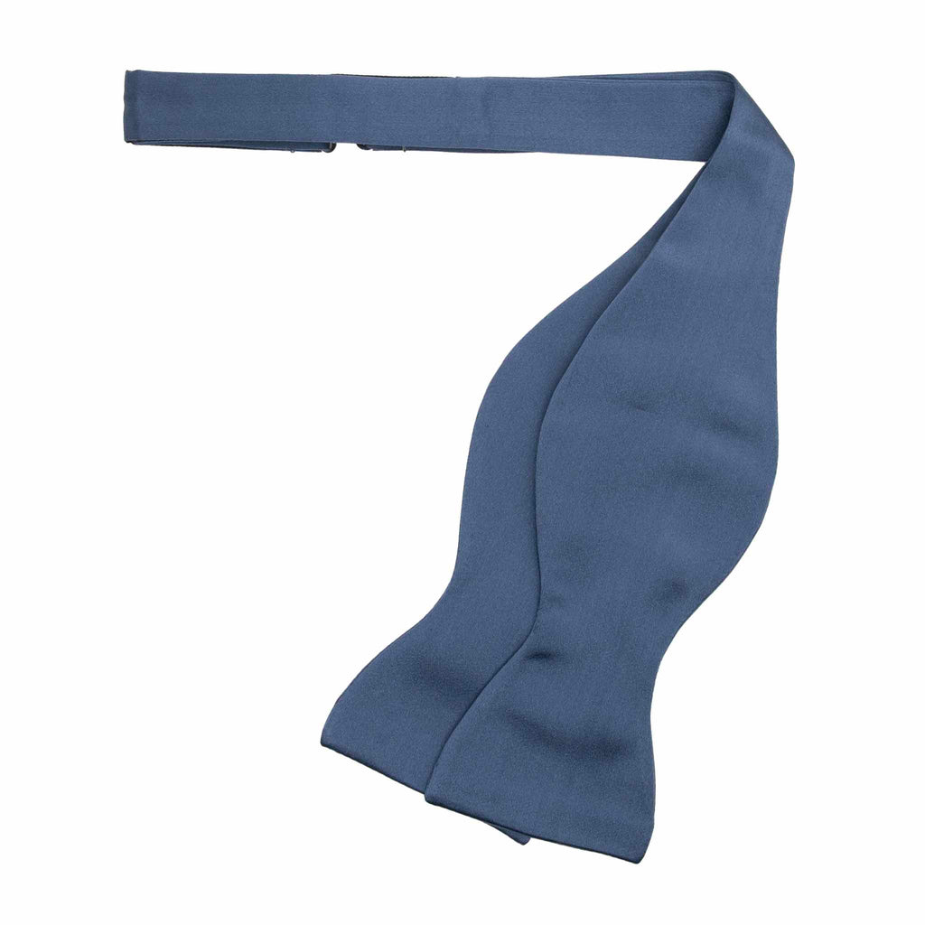 Dust Blue Self-Tie Silk Satin Bow Tie Serà Fine Silk