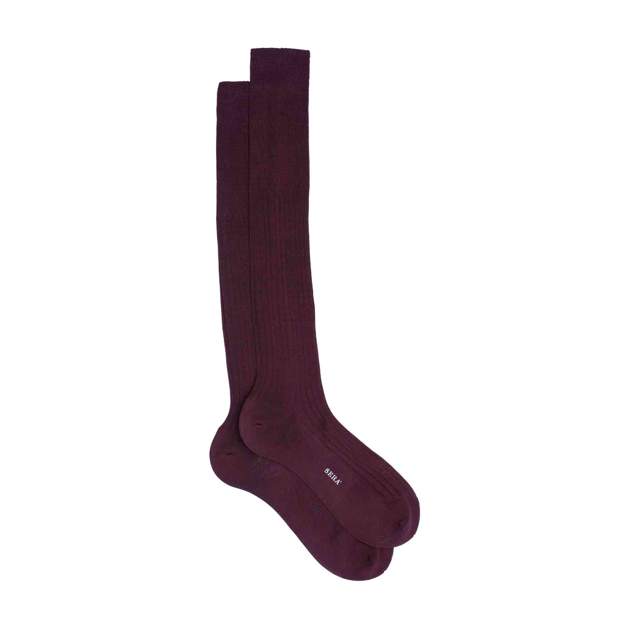 purple socks with a burgundy dress Midi Burgundy Long Sleeve V-Neck Party Dress – Mislish main image 1