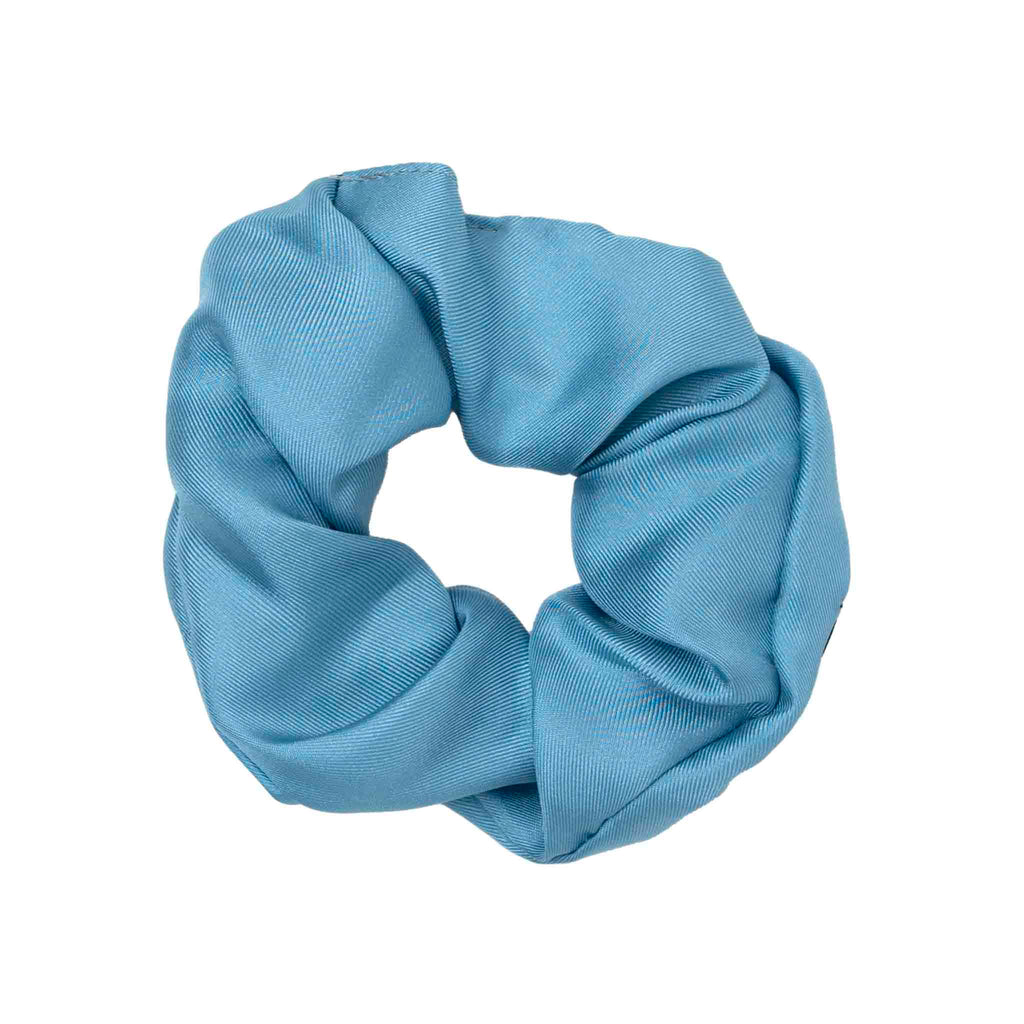 light blue silk scrunchy 