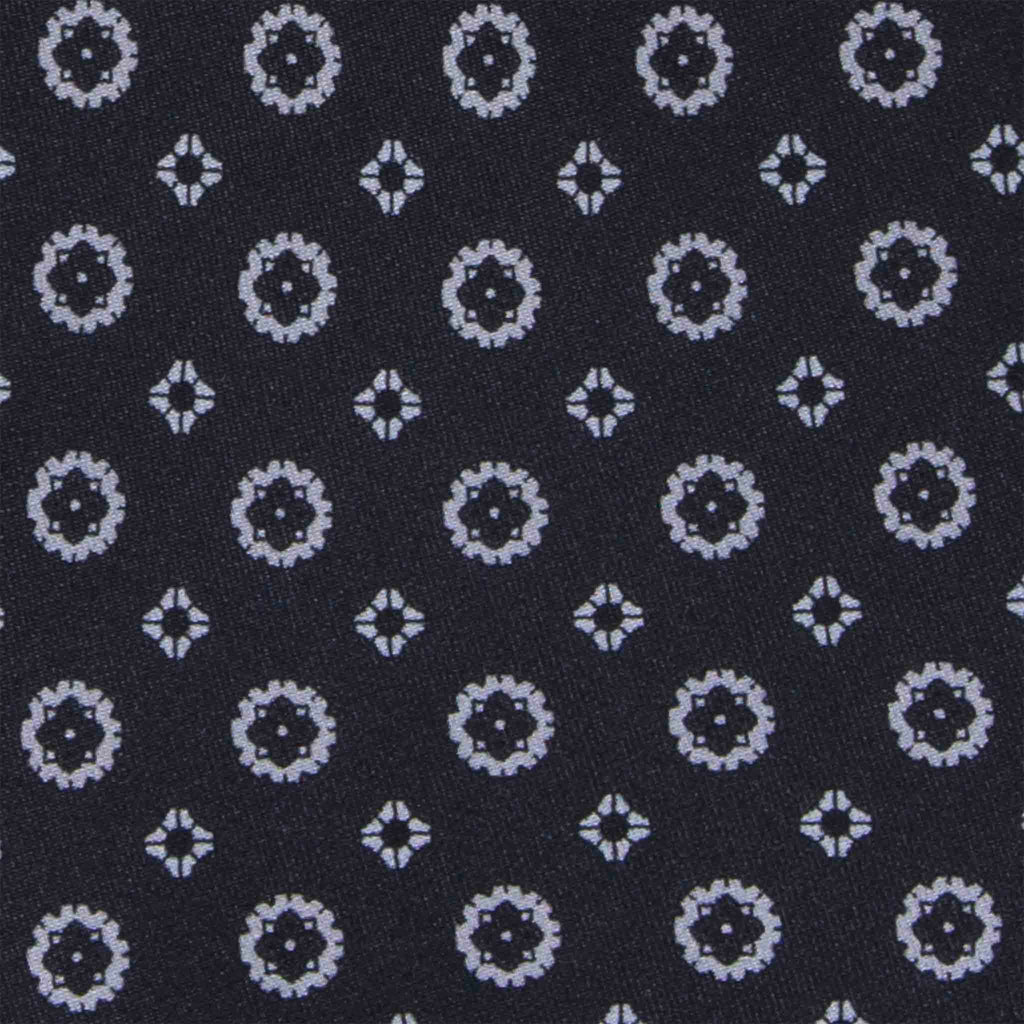 Charcoal and Grey Pattern Silk Tie Serà Fine Silk