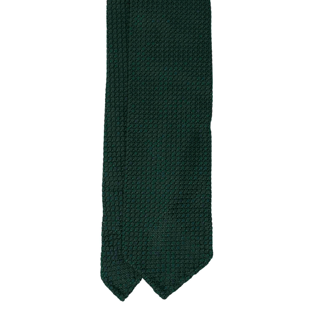 Forest Green Garza Grossa Grenadine Silk Tie Serà Fine Silk