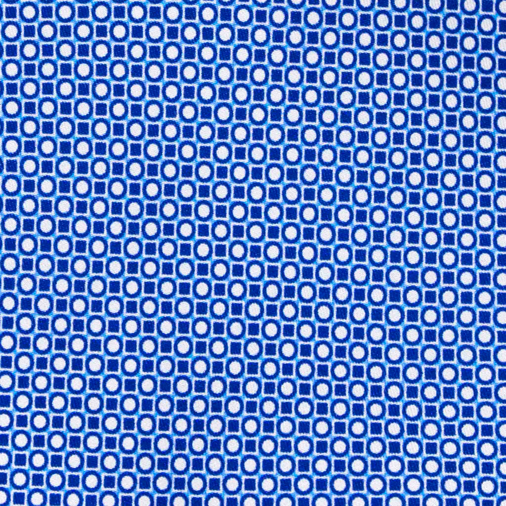 Light Blue with Circles Pattern Silk Tie | Serà Fine Silk