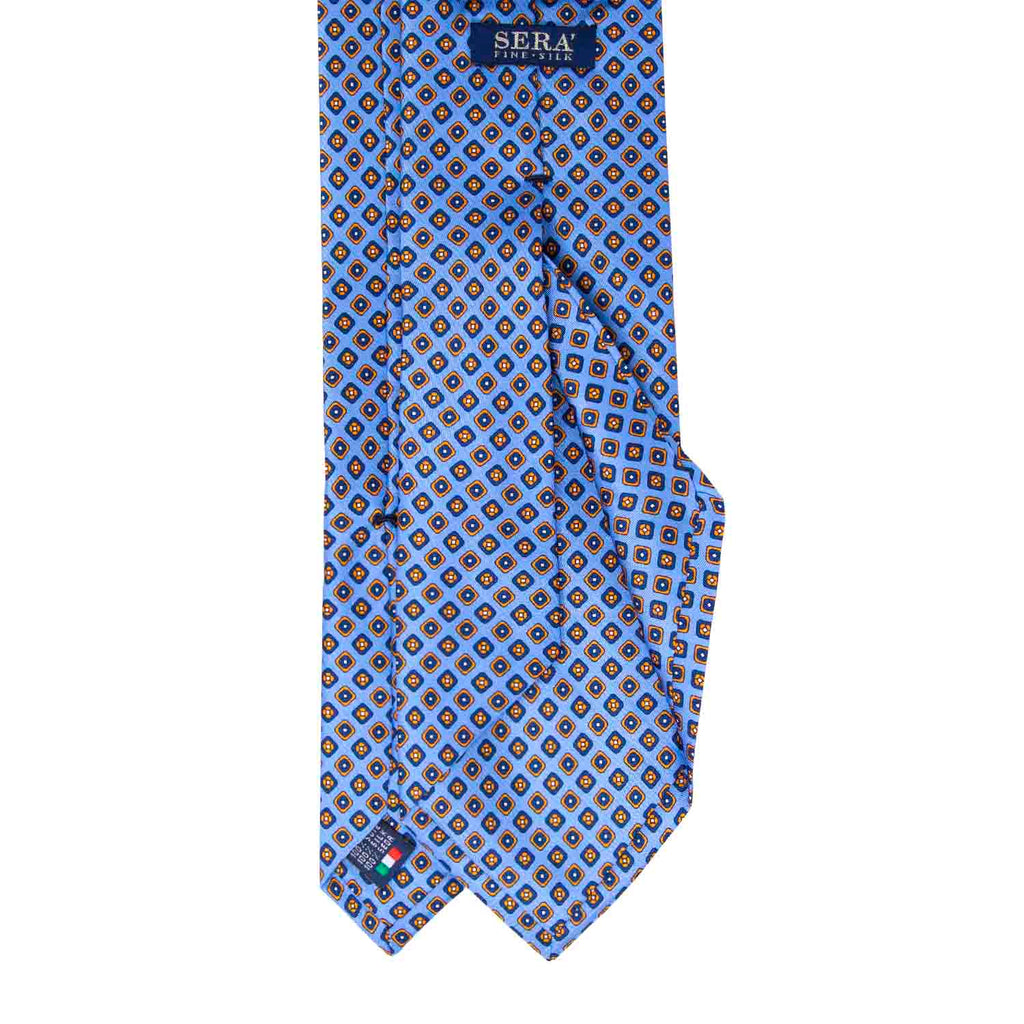 Light Blue and Yellow Paisley Silk Tie Serà Fine Silk