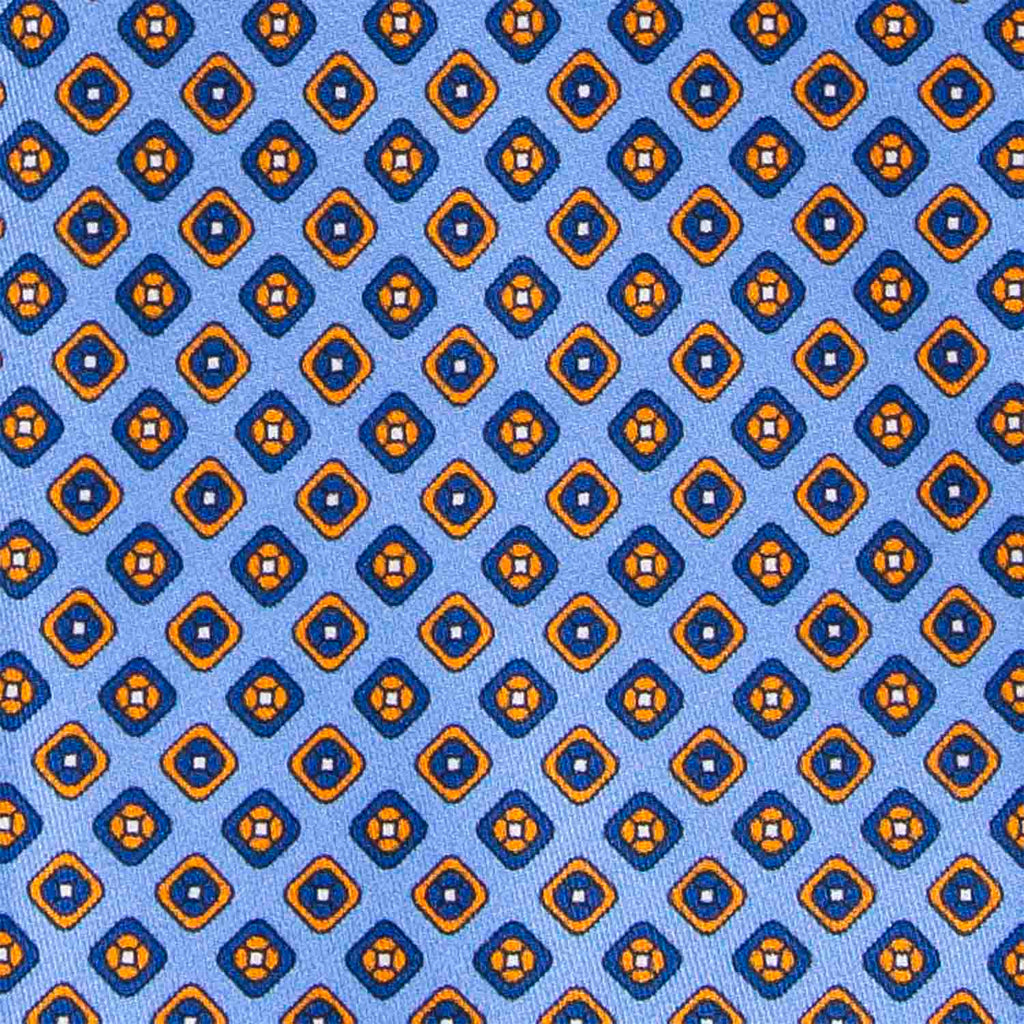 Light Blue and Yellow Paisley Silk Tie Serà Fine Silk