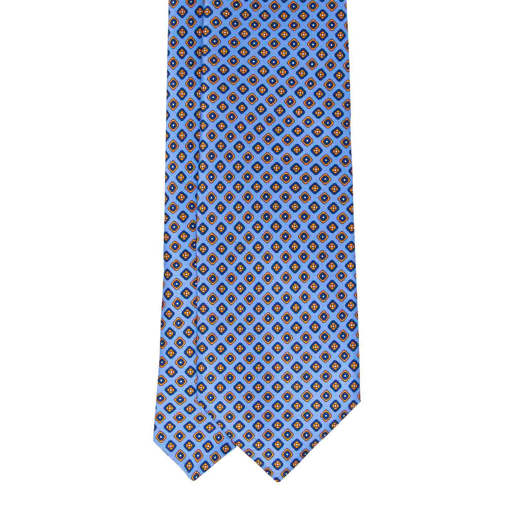 Light Blue and Yellow Paisley Silk Tie Serà Fine Silk