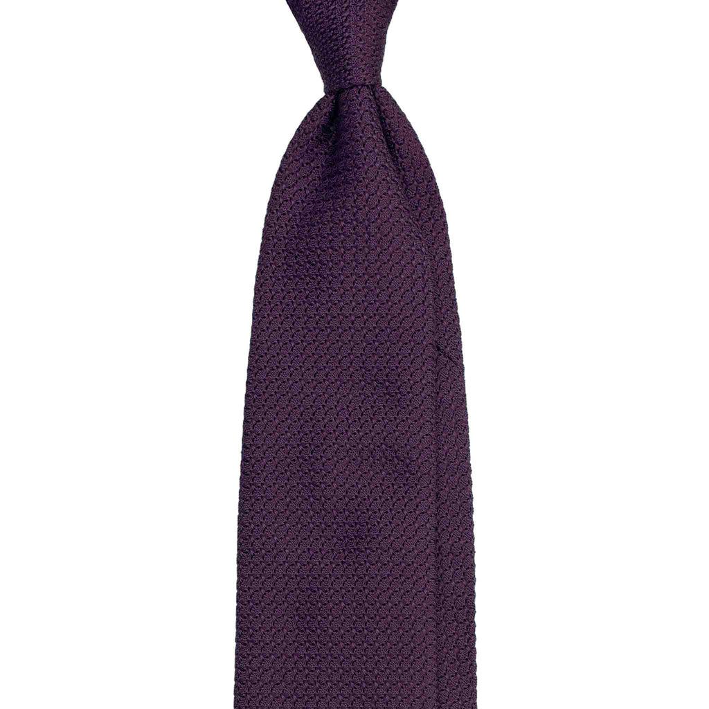 Purple Garza Grossa Grenadine Silk Tie Serà Fine Silk
