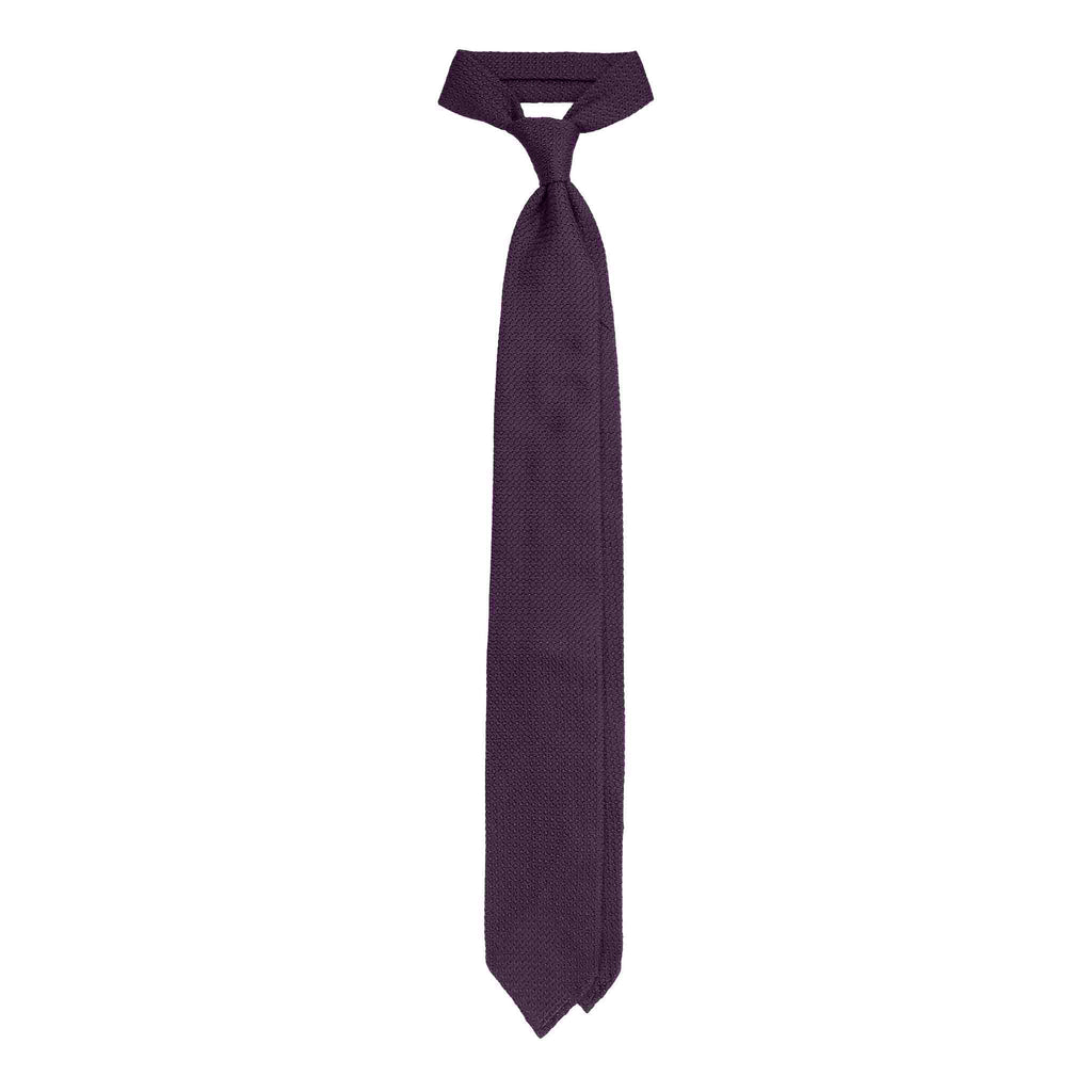 Purple Garza Grossa Grenadine Silk Tie Serà Fine Silk