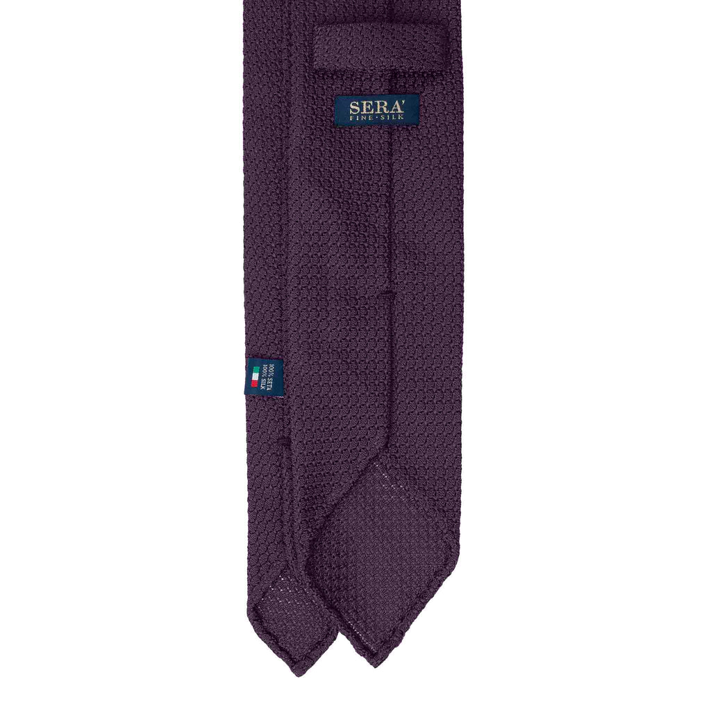 Purple Garza Grossa Grenadine Silk Tie Serà Fine Silk
