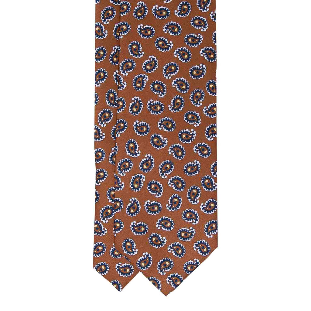 Brown Paisley Silk Tie Serà Fine Silk