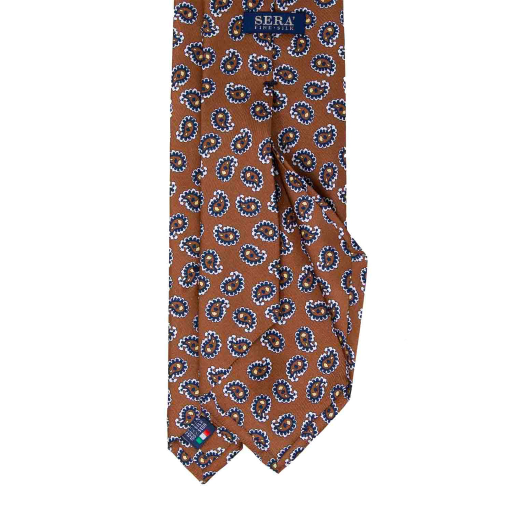 Brown Paisley Silk Tie Serà Fine Silk