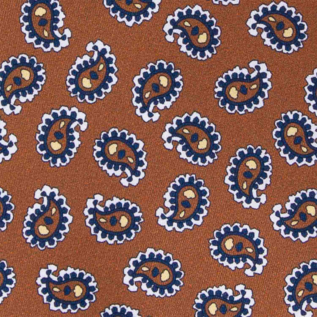 Brown Paisley Silk Tie Serà Fine Silk