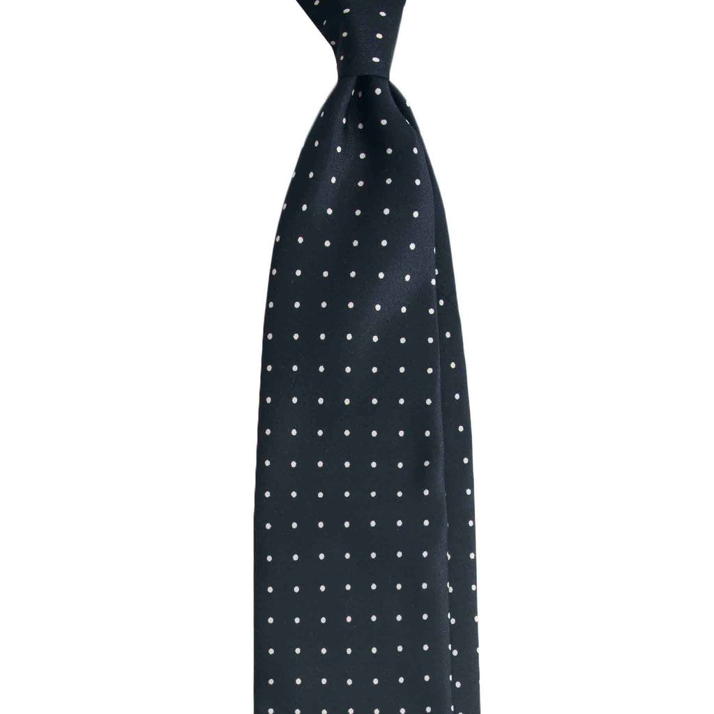Black Polka Dots Silk Tie Serà Fine Silk