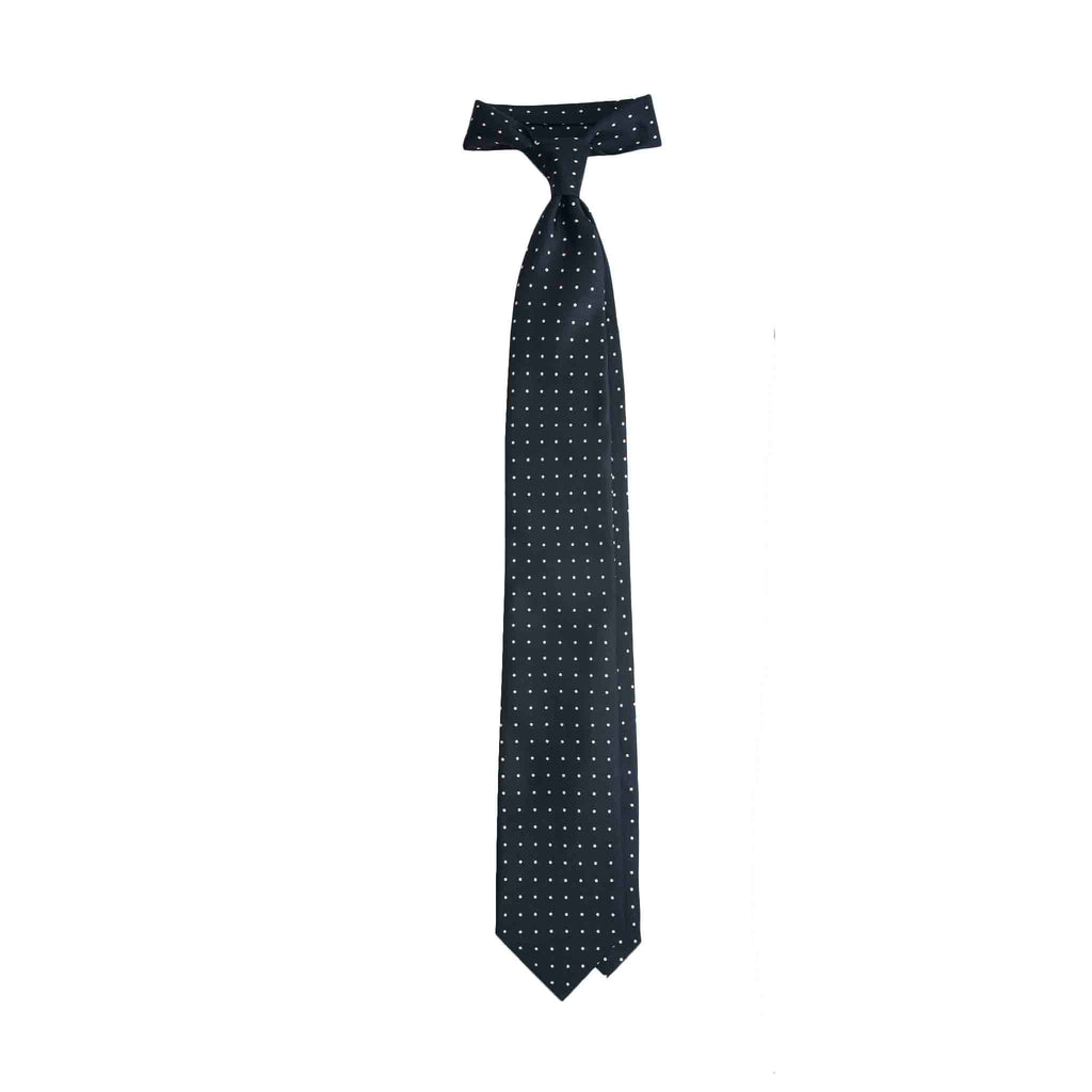 Black Polka Dots Silk Tie Serà Fine Silk