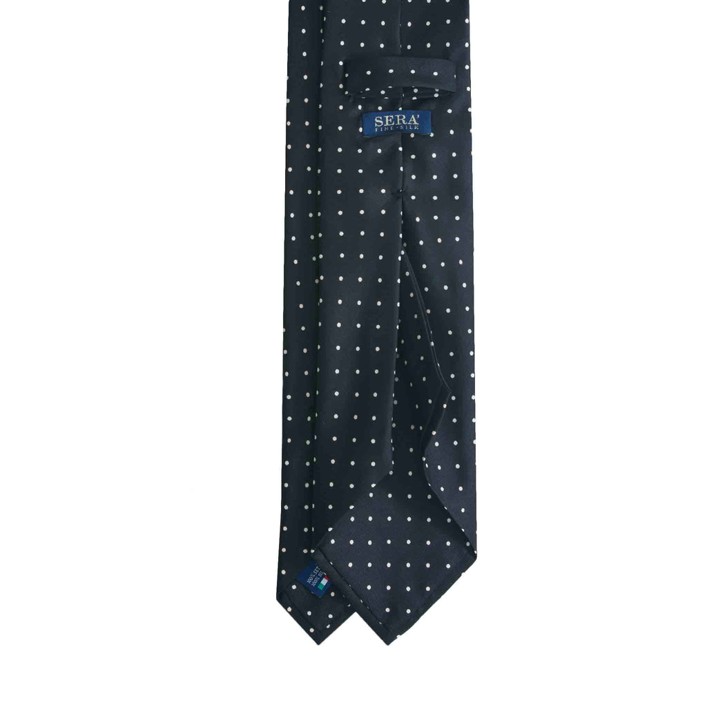 Black Polka Dots Silk Tie Serà Fine Silk