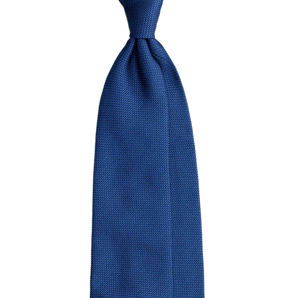 Blue Garza Fine Grenadine Silk Tie Serà Fine Silk