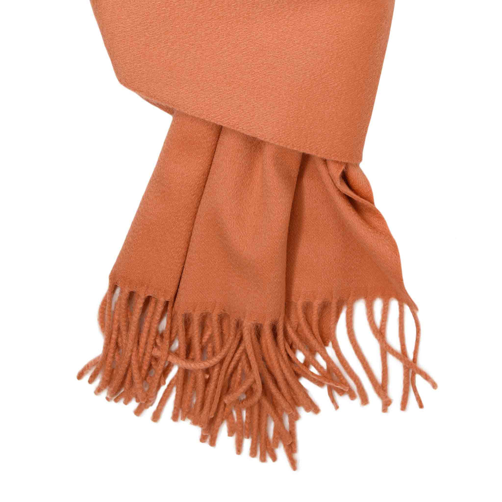 Orange Cashmere Scarf Serà Fine Silk
