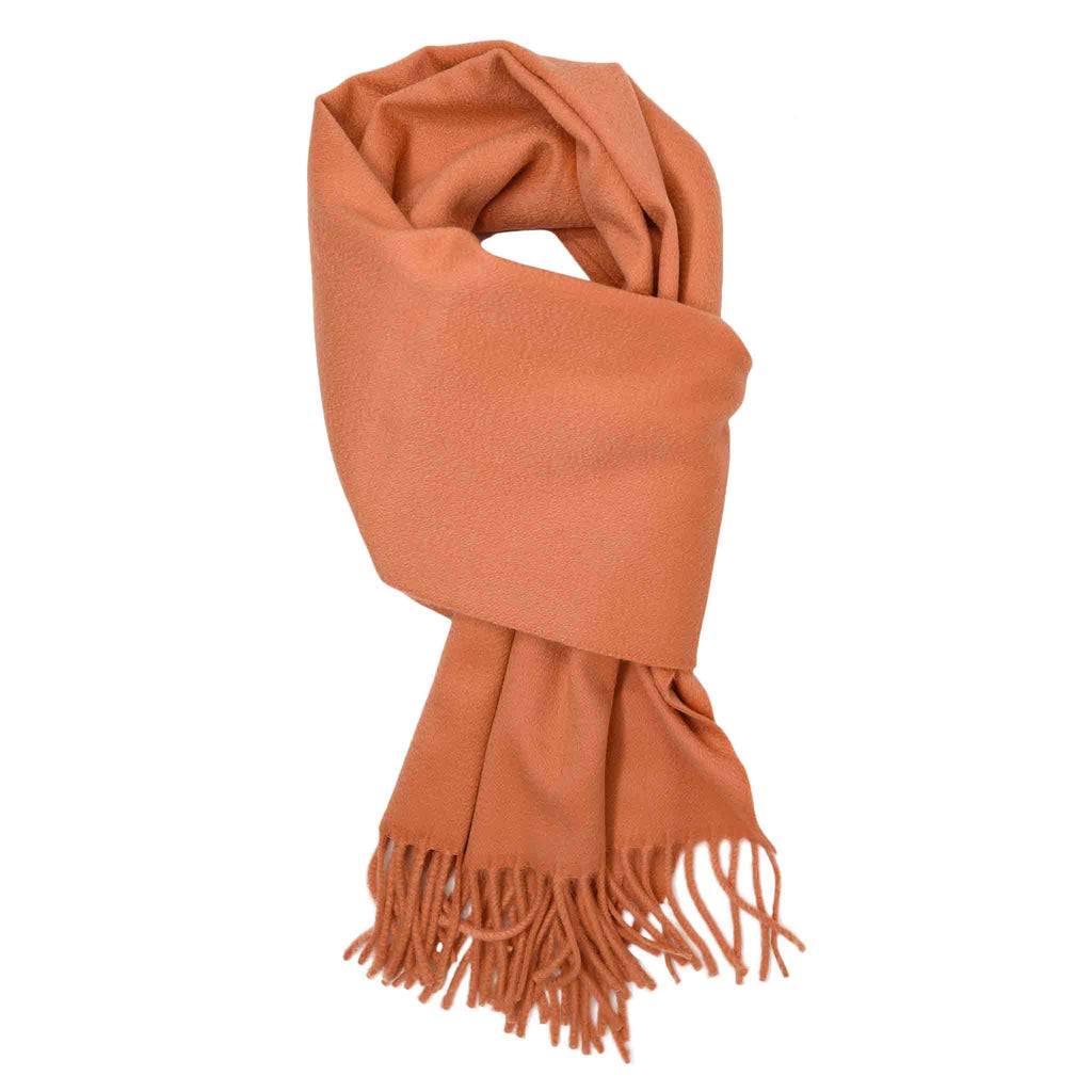 Orange Cashmere Scarf Serà Fine Silk
